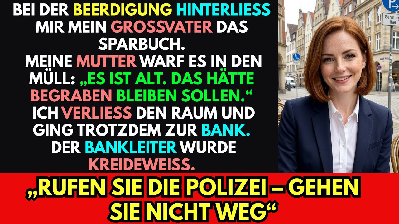 „Dieses Sparbuch hätte begraben bleiben sollen—Mama warf Opas Geschenk weg — aber der Bankmanager…