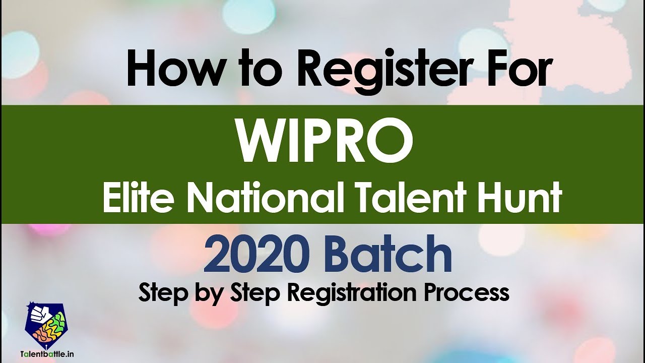 How to Register for Wipro Elite National Talent Hunt 2020 Batch | Step by Step Registration Process