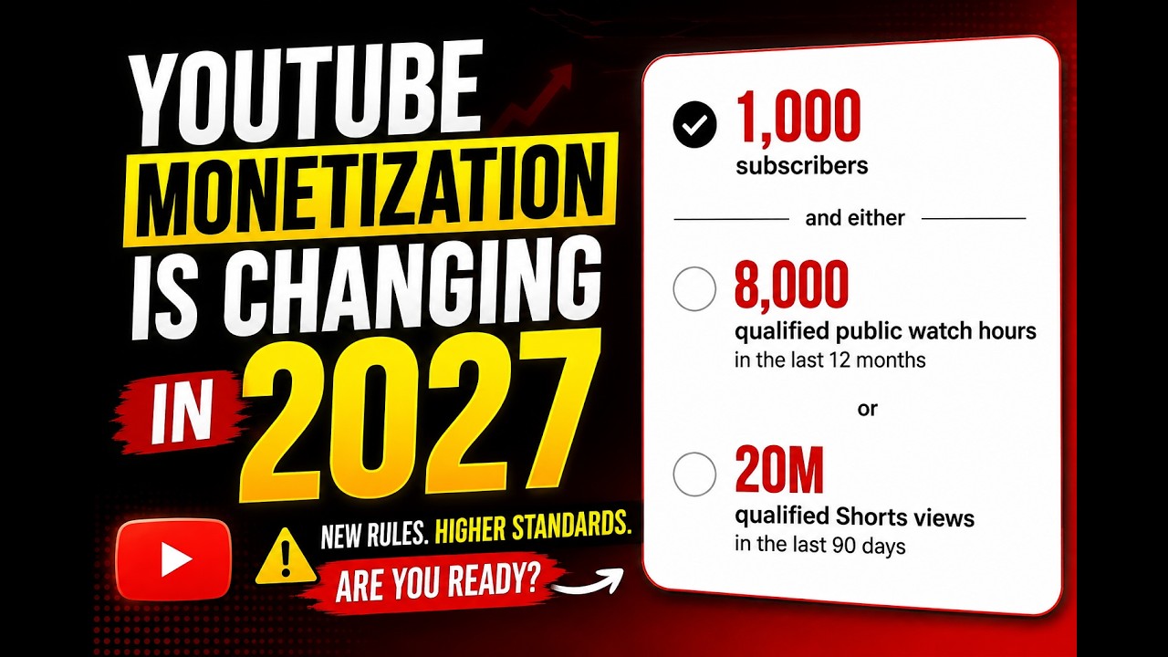 YouTube Just Changed the Monetization Rules for Creators in 2027! 😱 (YPP Update)