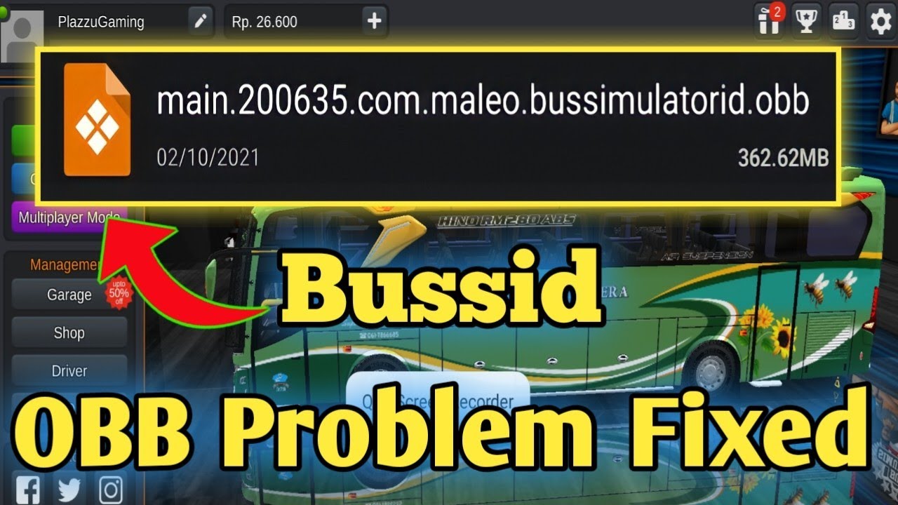 How To Set Up Obb File In Bus Simulator Indonesia Mod Bussid Obb Problem Fixed