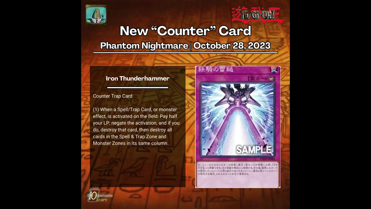 New &ldquo;Counter&rdquo; Card | Phantom Nightmare | October 28, 2023 #news #tcg #ocg #spoiler #counter #trap