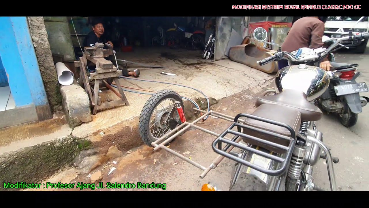 Modifikasi ekstrim Royal Enfield classic 500 cc || pembuatan sidecar / sespan