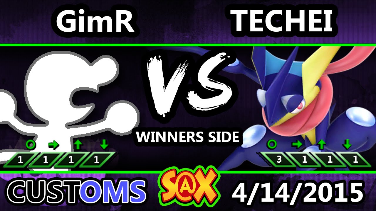 S@X Customs - Techei (Greninja) Vs. VGBC | GimR (G&W) SSB4 Tournament - Smash Wii U - Smash 4