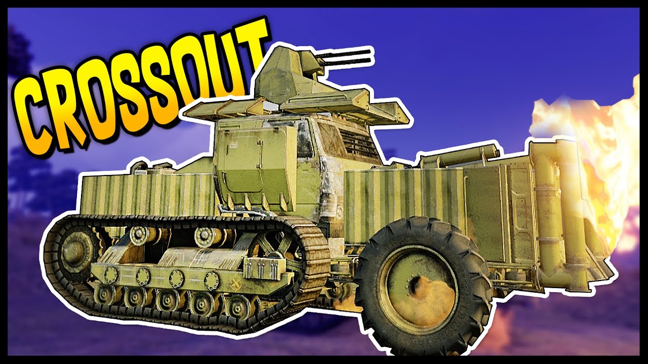 Crossout - HALF-TRACK DEFENDER! Caucasus Automatic MG & Sidekick ATV Drone Gameplay - Battle Truck!