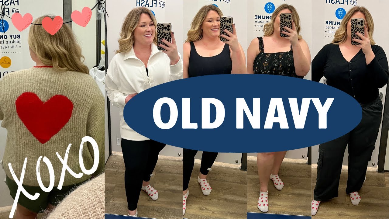 THE CUTEST VALENTINE CARDIGAN ❤️ | OLD NAVY TRY-ON