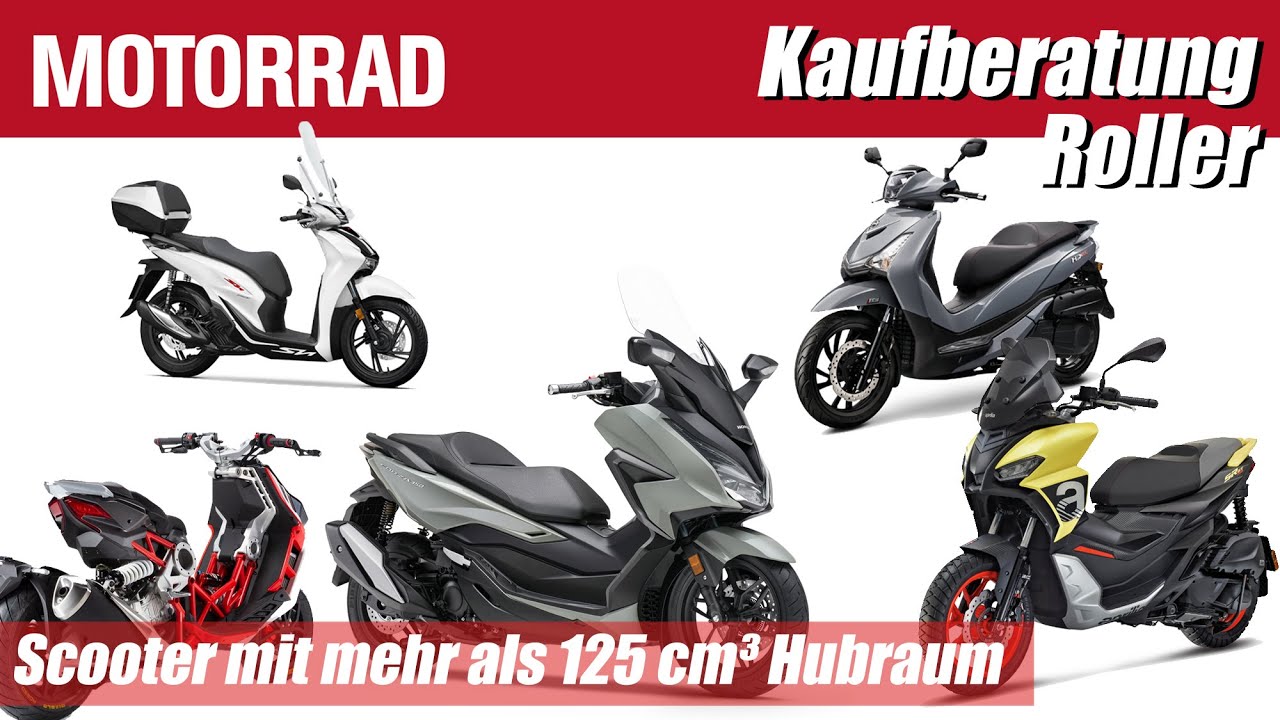 Große Roller in Deutschland im Überblick: Scooter mit mehr als 125 cm³ Hubraum