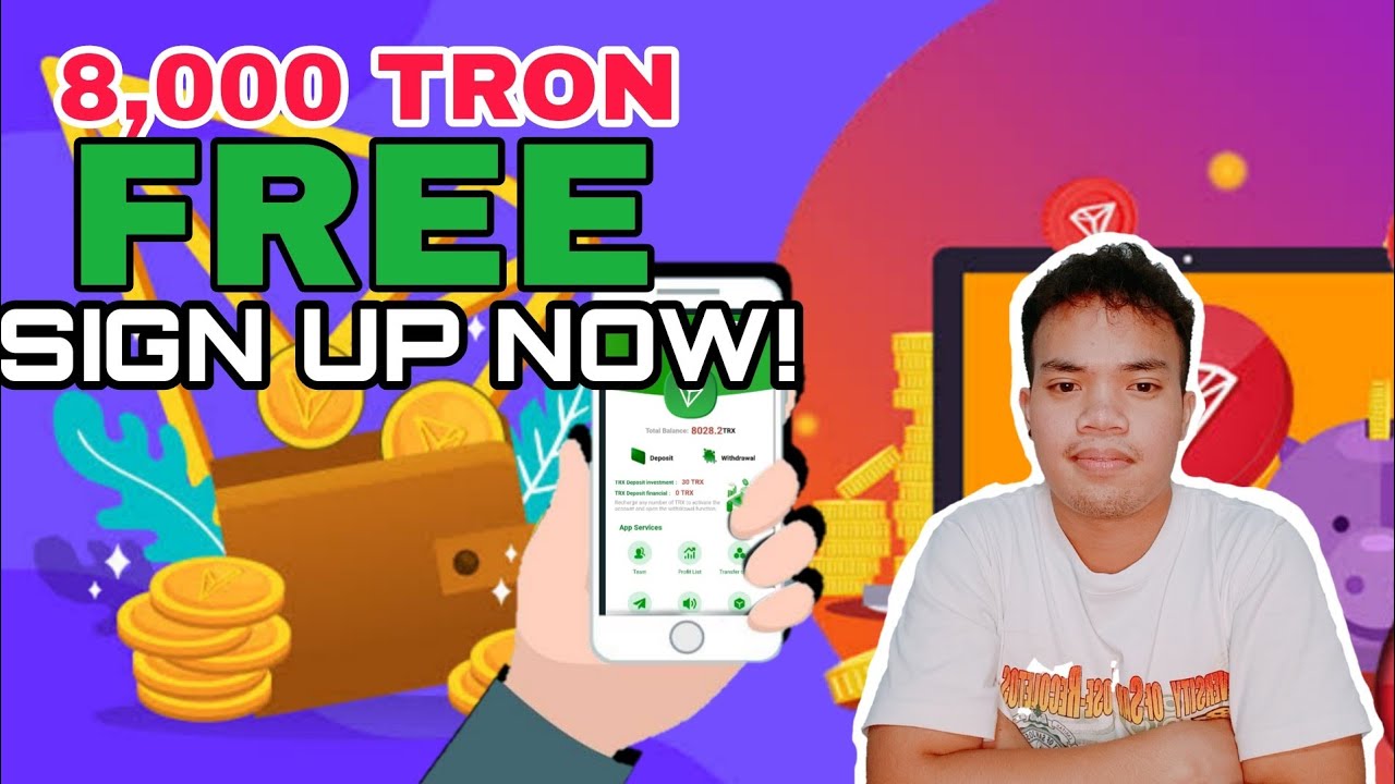 Register to get 8000trx | Easy to make and mine Tron | Tokens to make mone