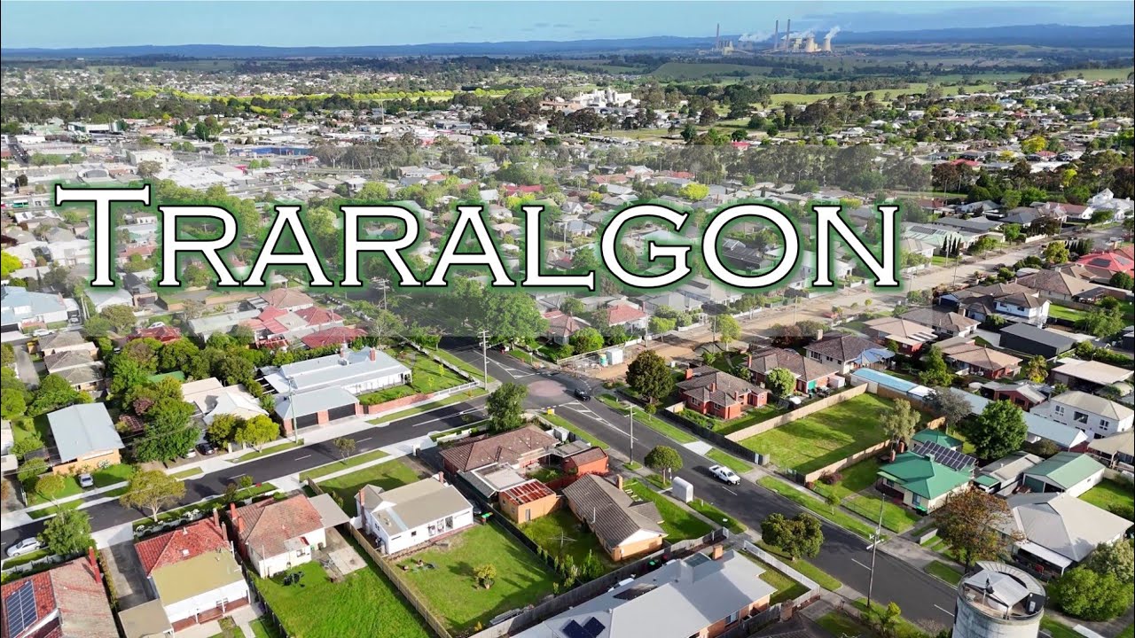 Traralgon from the air, Victoria, Australia