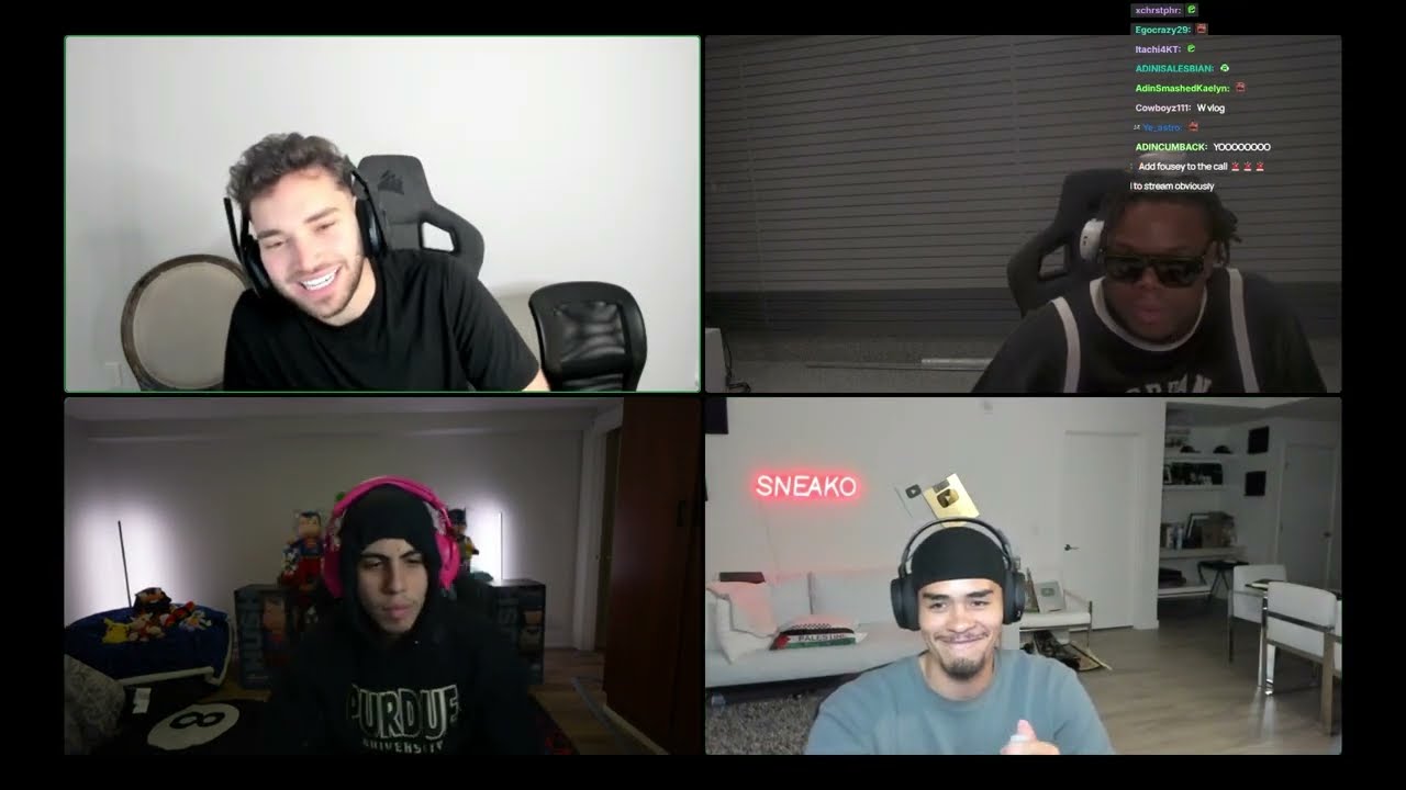 Adin Ross Calls Sneako and Fousey on Discord!