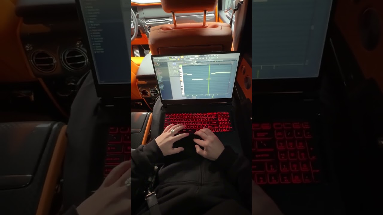 Making a beat in a Rolls Royce pt.2 (free MIDI in the description) #musicproducer #beatmaking #music