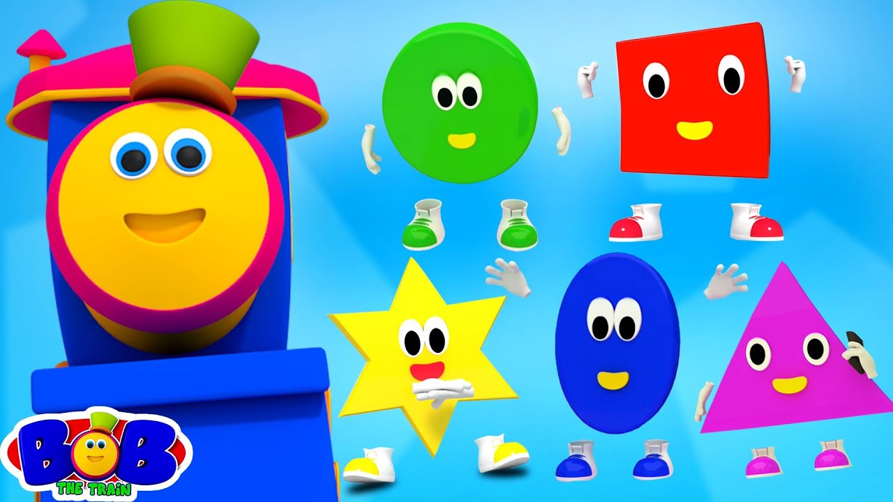 Five Little Shapes + More Kindergarten Rhymes by Bob The Train