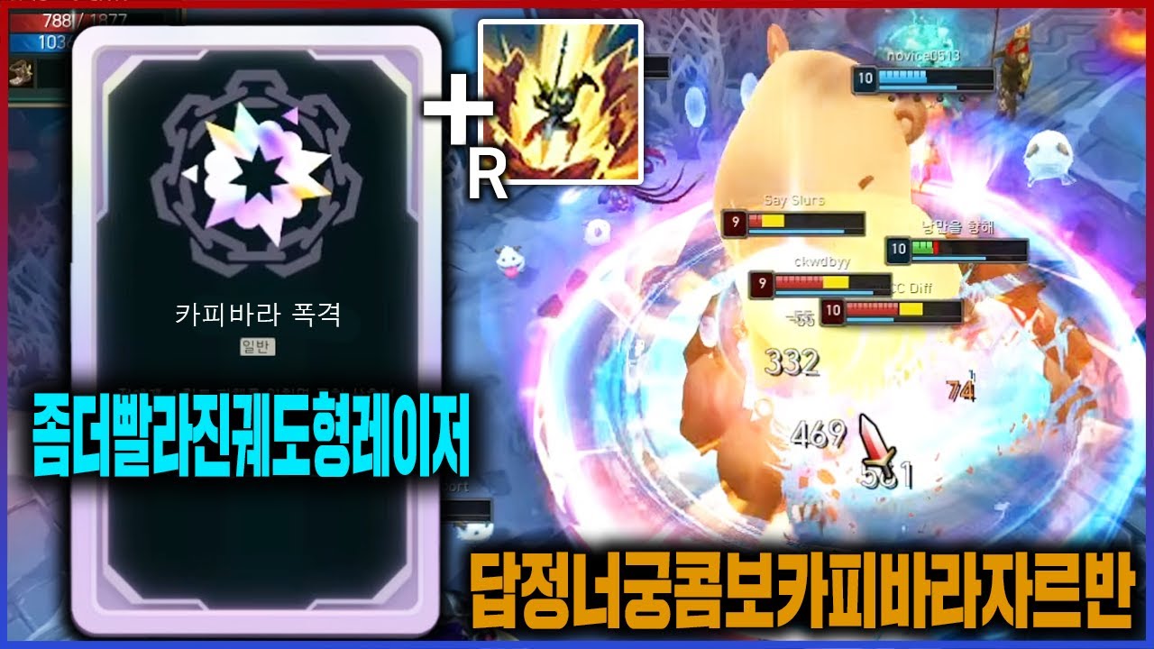 【롤】좀 더 귀여워진 구데기 증강ㅋㅋㅋ카피바라 자르반