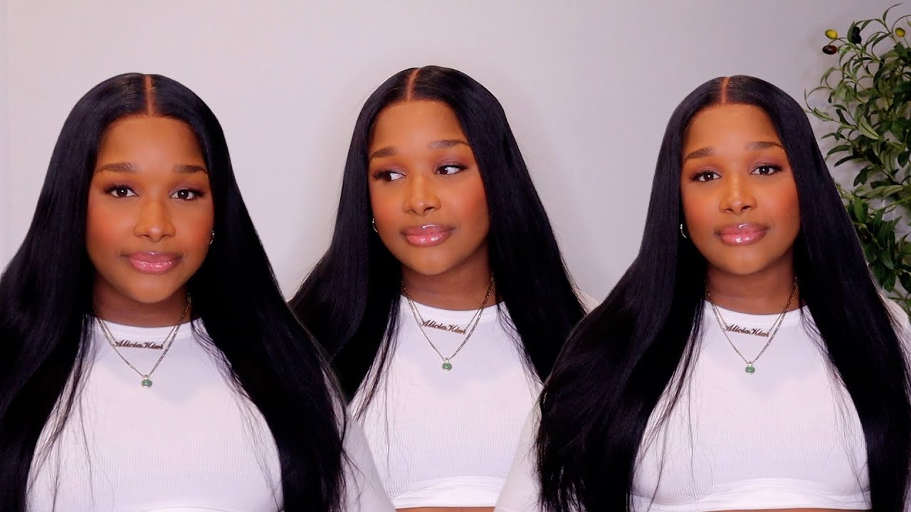 Realistic Yaki Straight Upgrade Glueless Byebye Slip Wig Ft UNice Hair