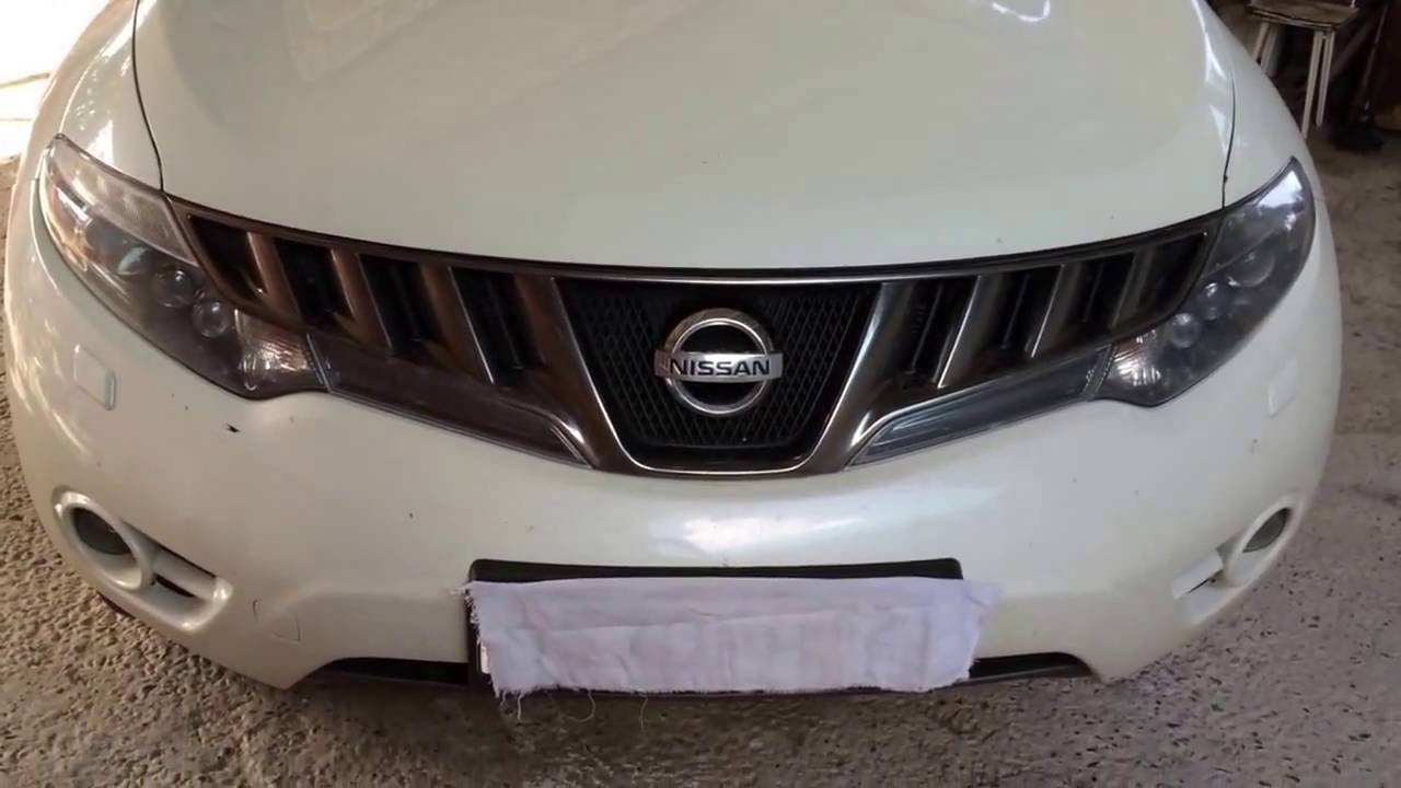 Снимаем передний бампер на Ниссан Мурано Z51 2010 года Nissan Murano.