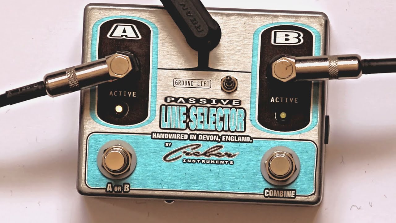 PASSIVE LINE SELECTOR - ABY PEDAL - CREBER INSTRUMENTS, DESIGNED & BUILT IN DEVON, ENGLAND.