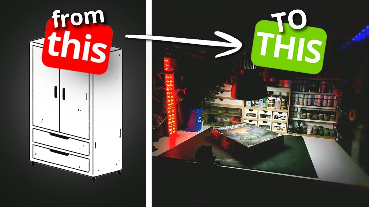 Turning IKEA Wardrobe into Ultimate Miniature Painting Workspace