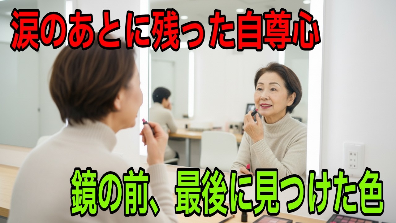 70代、鏡の前の小さな誇り