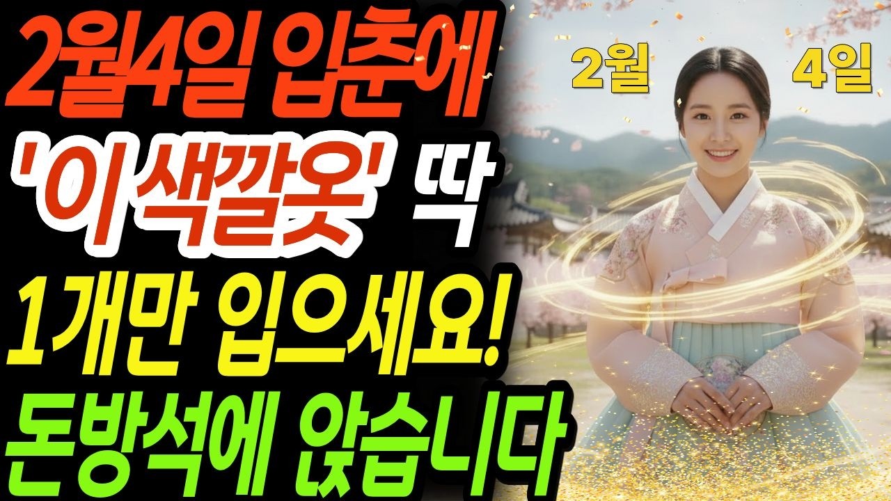 입춘에 옷 색깔 옷 1개만 입으면 재물복 터집니다  | 부자옷색깔 | 입춘옷색깔 | 입춘옷차림 |