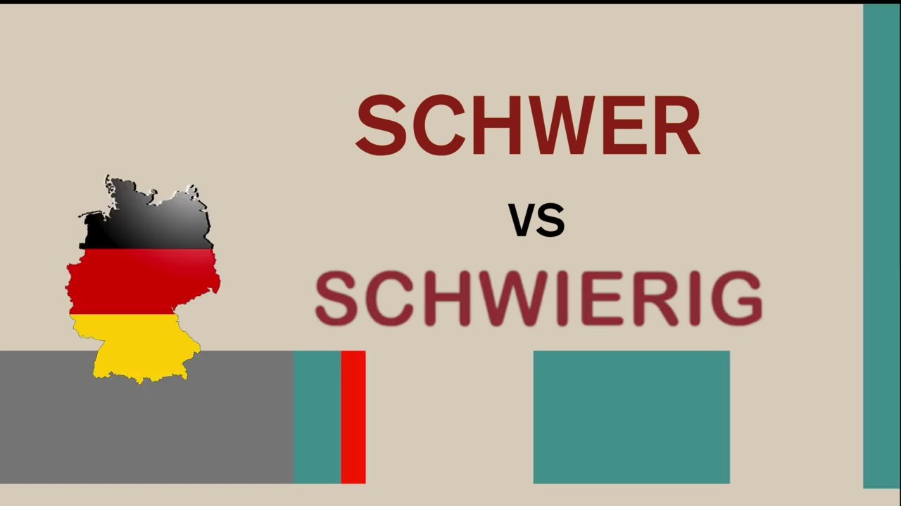 SCHWER vs SCHWIERIG что правильно, разница А1, А2