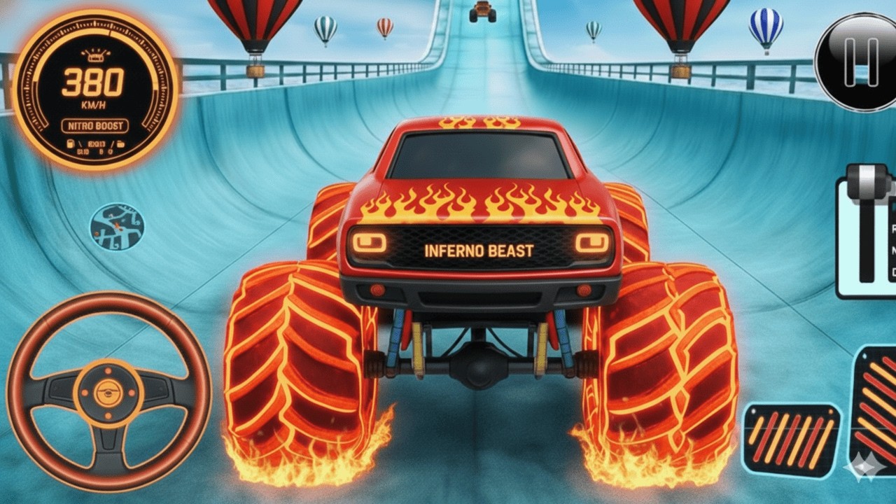 Crazy Monster Truck Extreme Jumps 🚚 Mega Ramp Racing & Stunt - Android Gameplay