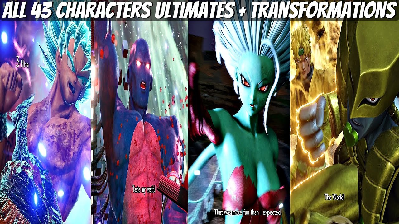 JUMP FORCE - All Characters Transformations & ULTIMATE Attacks (Ultimates & Awakenings)
