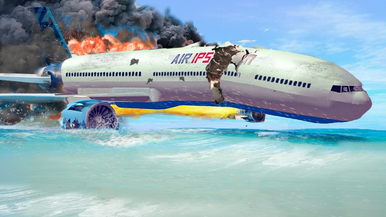 Airplane CRASHED INTO THE WATER - Did Anyone Survive? Emergency Landings In Besiege plane crash