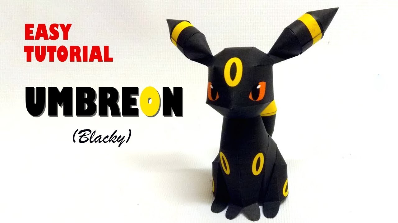 #197 Umbreon Papercraft Tutorial (Pokemon Papercraft)