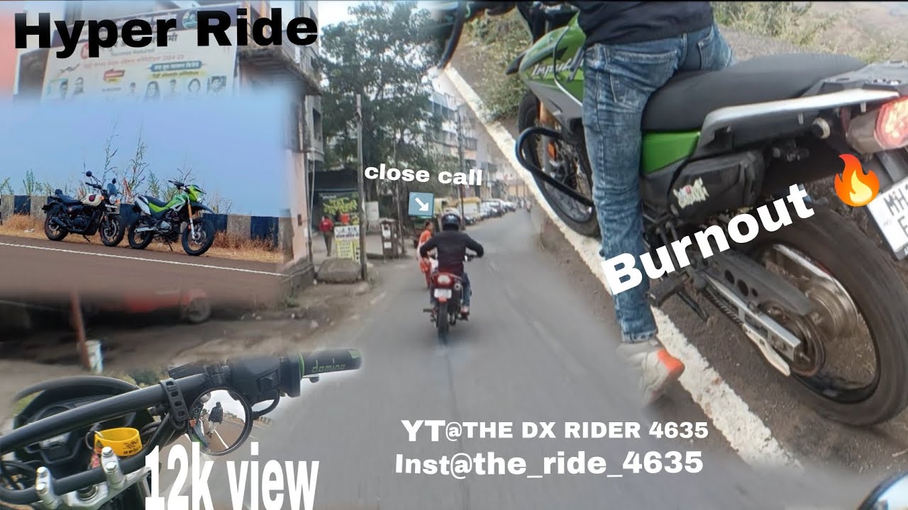 HYPER RIDE :That Was Too Close!Burnout#motovlog#bikerlife#view #bikelover#indianmotovloggers#viral  