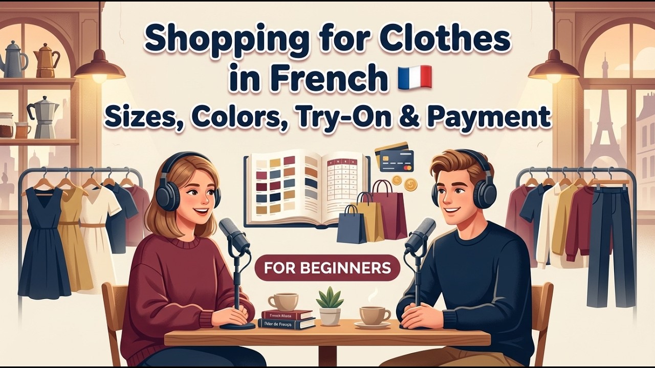 At the Clothing Store in French | Au magasin de vêtements en français| French for Beginners