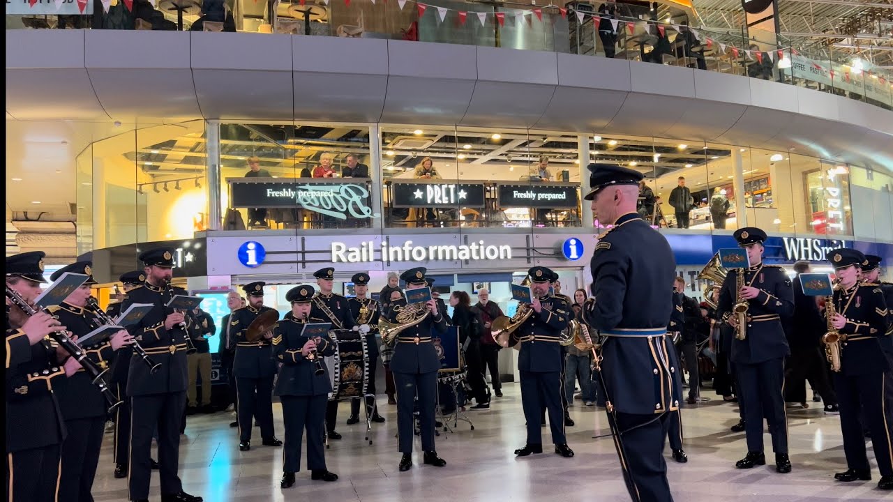 The Central Band of the Royal Air Force London Poppy Day 2025 - Waterloo Station