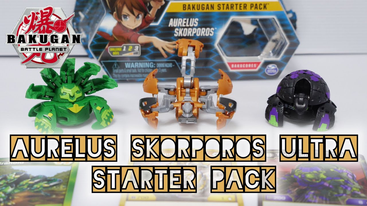 AURELUS SKORPOROS ULTRA Starter Pack (Turtonium / Hydranoid) | Battle Planet | BAKUGAN UNBOX