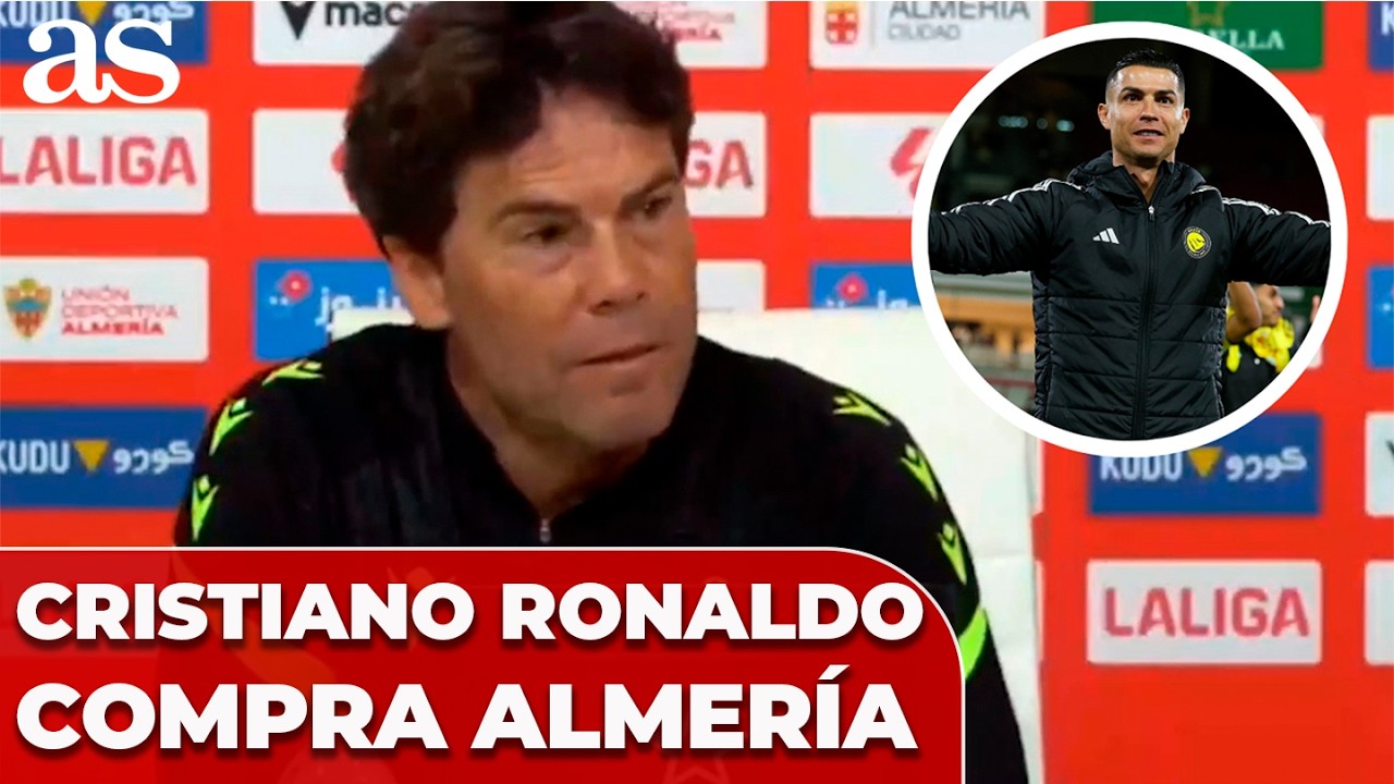 La REACCIÓN de RUBI, entrenador del UD ALMERÍA, a la COMPRA del club por CRISTIANO RONALDO