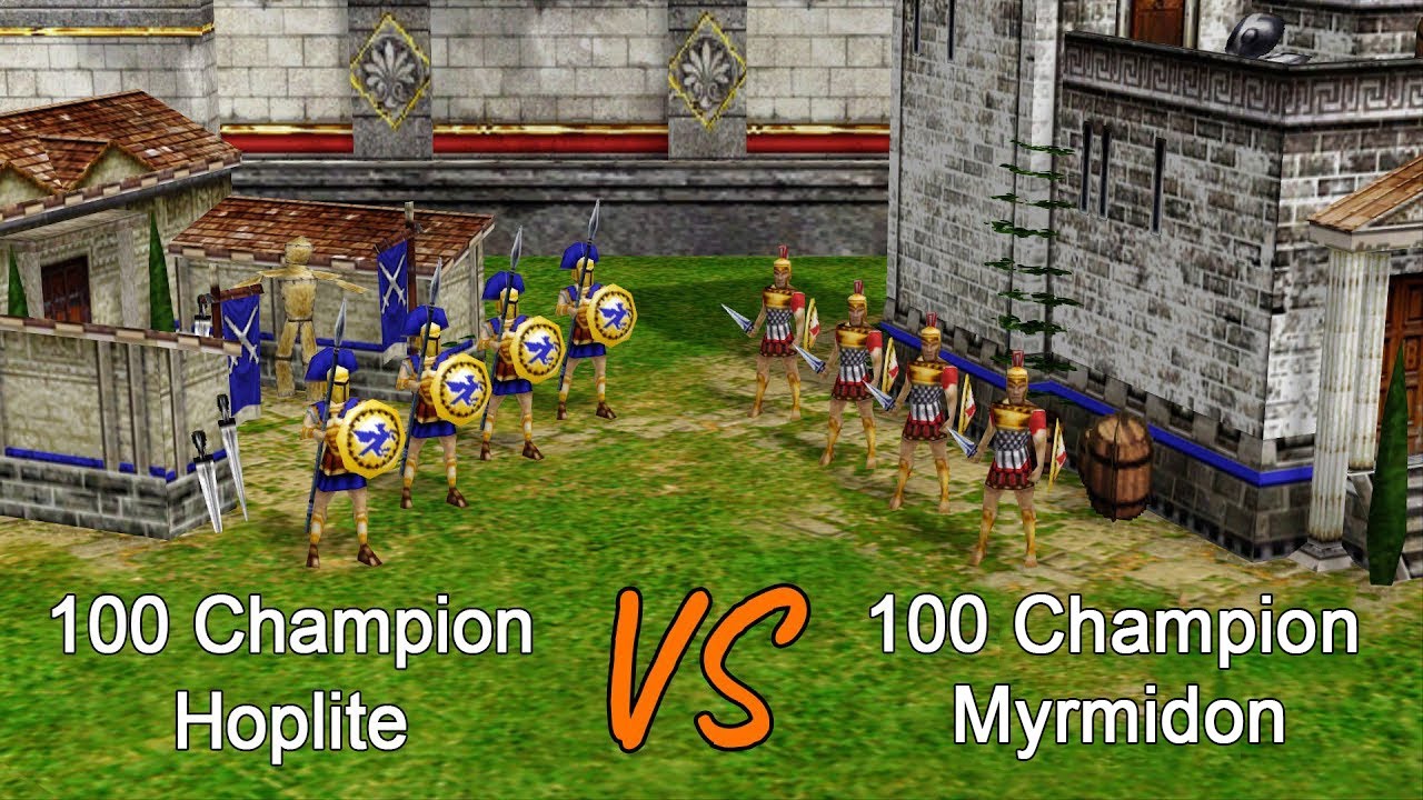 Age of Mythology - Hoplite vs Myrmidon
