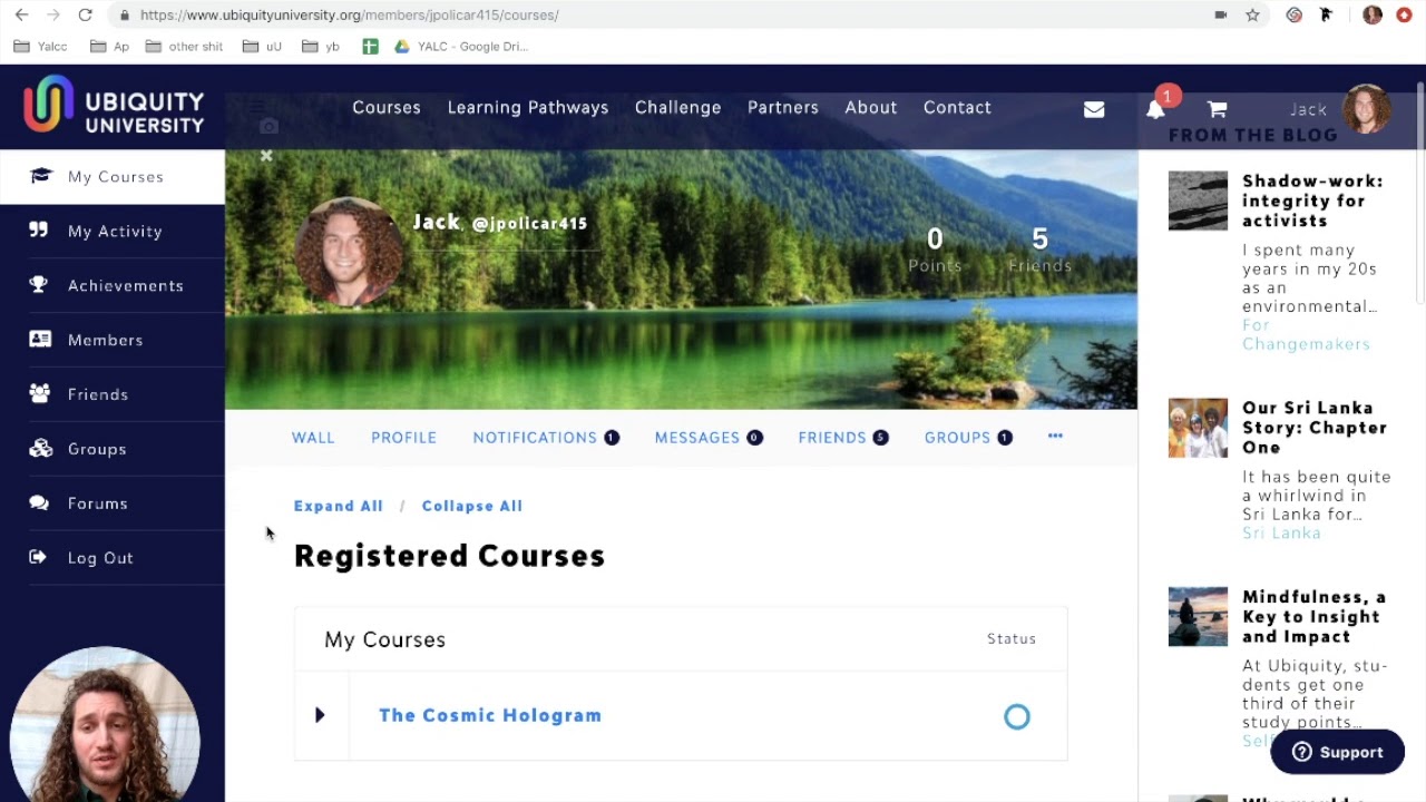 Ubiquity University Portal Walkthrough