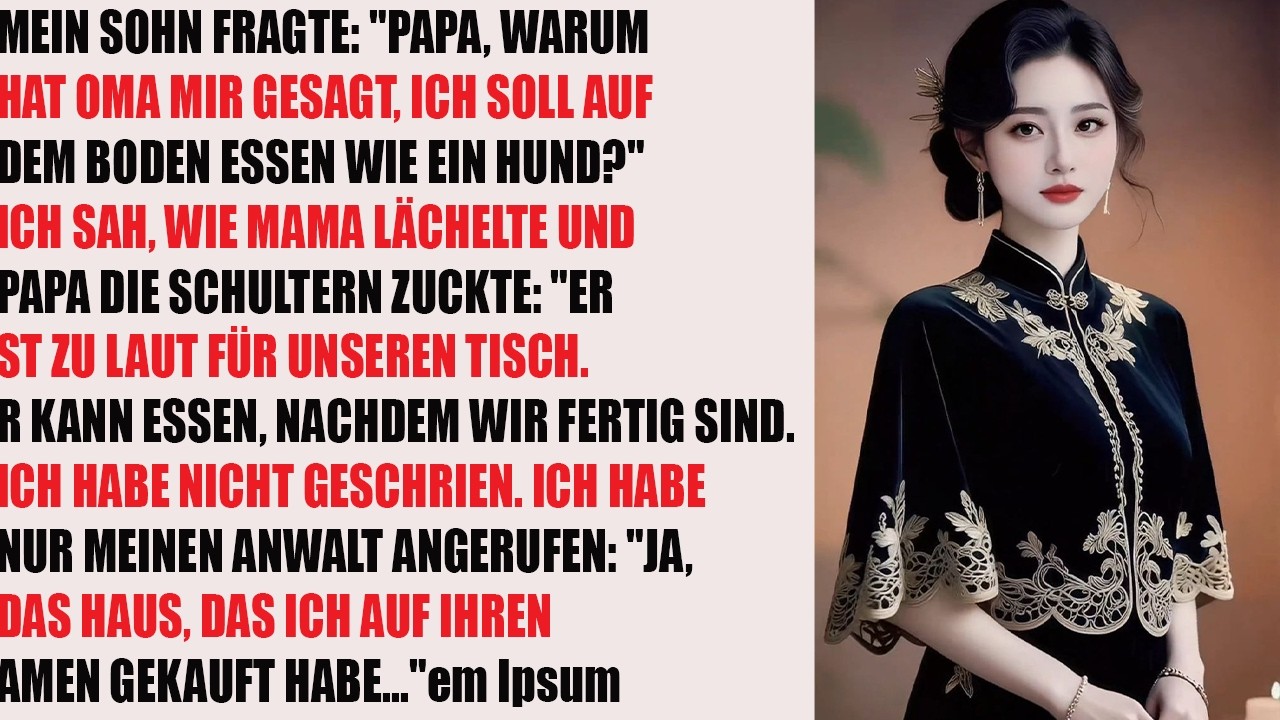 Mein Sohn fragte: ‚Warum sagt Oma, ich soll wie ein Hund auf dem Boden essen?‘ 😳“