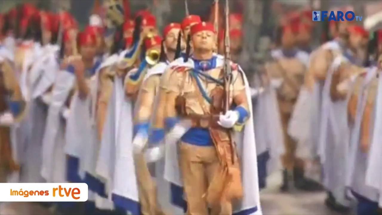 Regulares desfiló en la parada militar con motivo del Día de la Fiesta Nacional