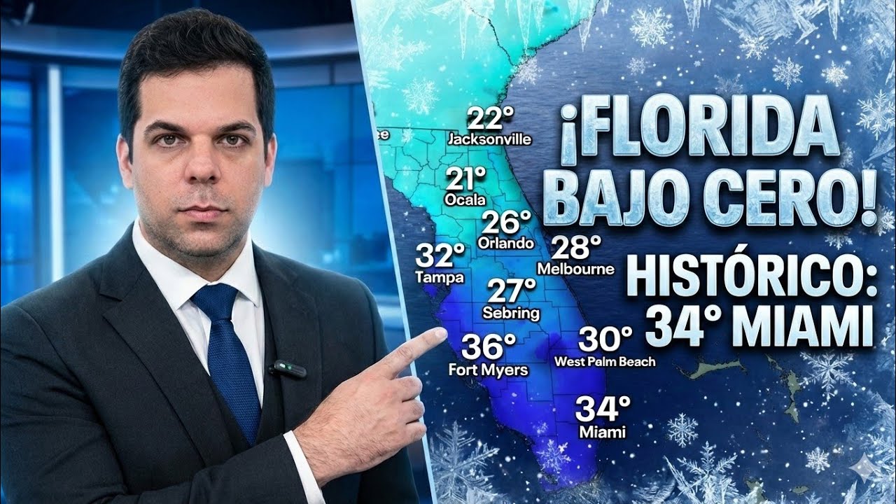 ¡Florida bajo CERO! La Ola de Frío Ártico más peligrosa desde 2010.🥶