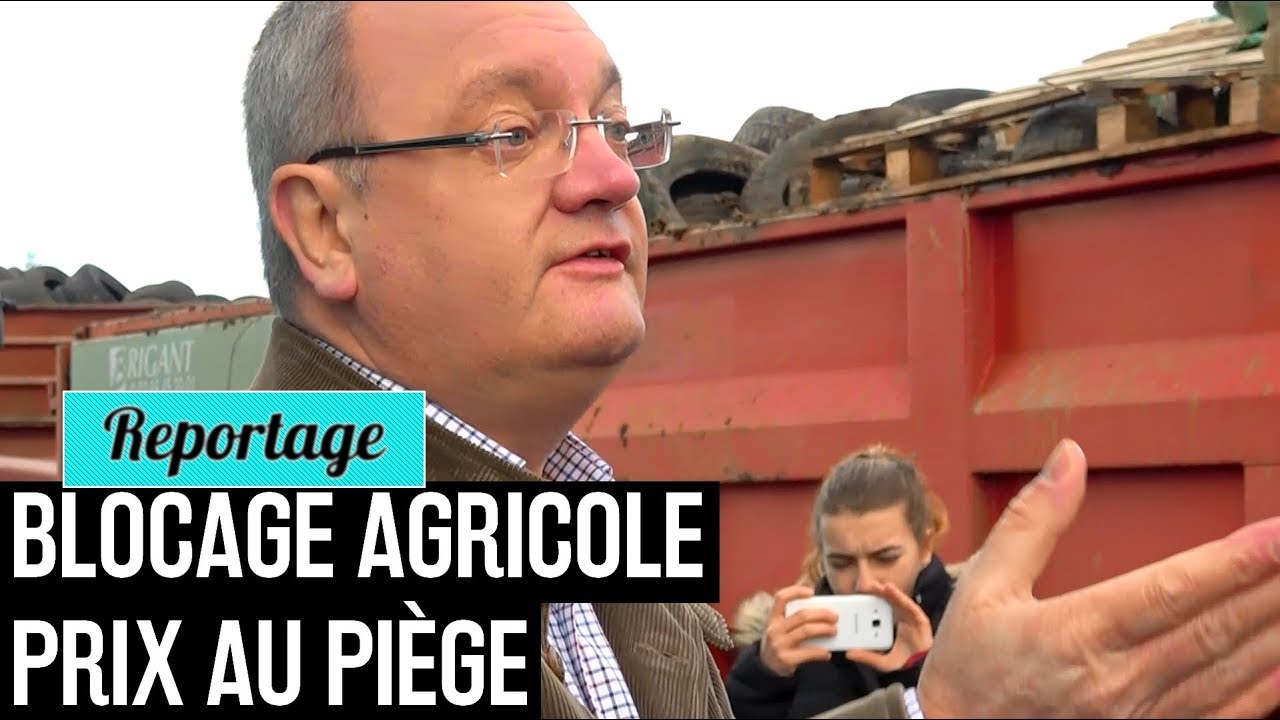 BLOCUS TENDU D'UN INTERMARCHÉ BRETON PAR DES AGRICULTEURS FDSEA - Saint-Agathon, le 7 février 2018