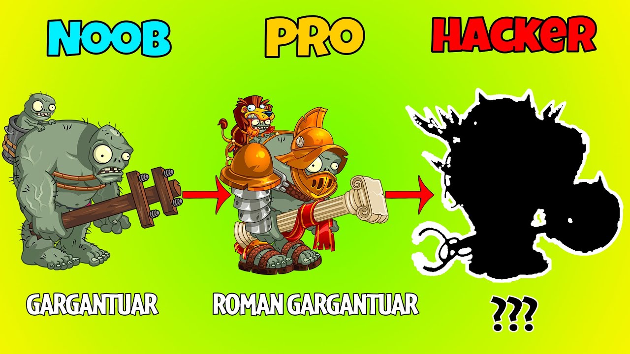 PvZ 2 Discovery - All Zombies Evolution NOOB - PRO - HACKER - GOD Version