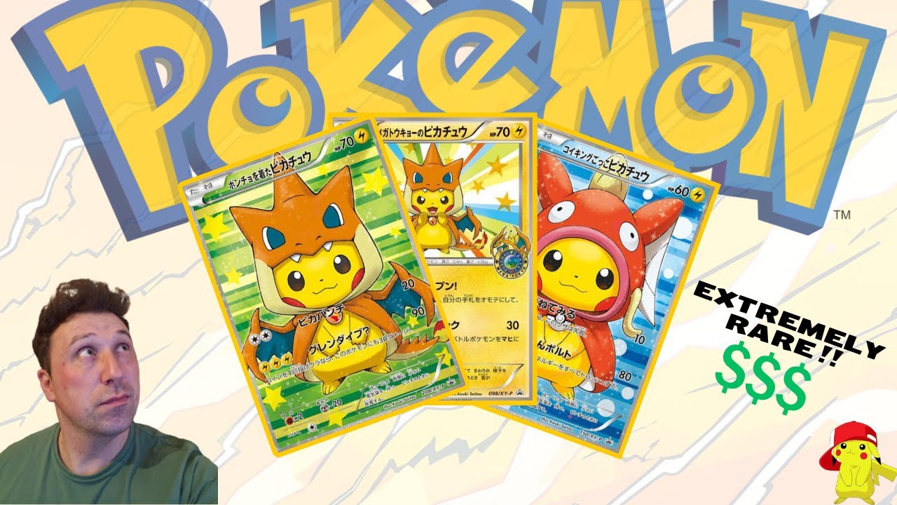 Промо-карты Пикачу в пончо - История коллекционной карточной игры Pokemon.