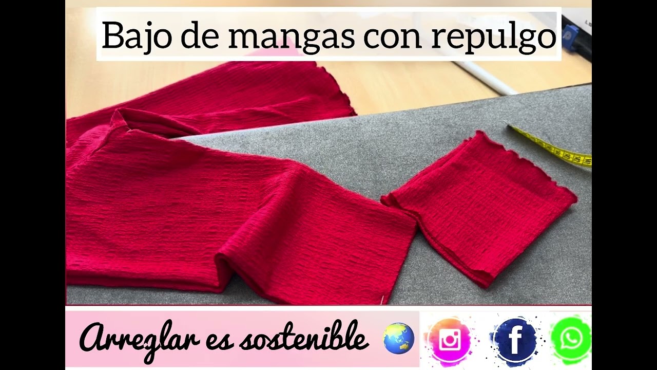 Bajo de mangas con repulgo