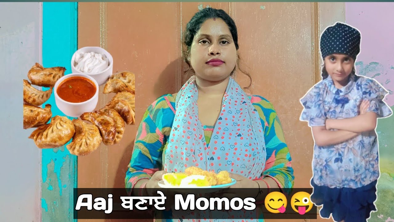 Aaj ਬਣਾਏ ਅਸੀ Momos 😜||Vicky Sonia Vlogs||Family Vlogs||Vlog Video||Cooking Vlog||Village Vlog|