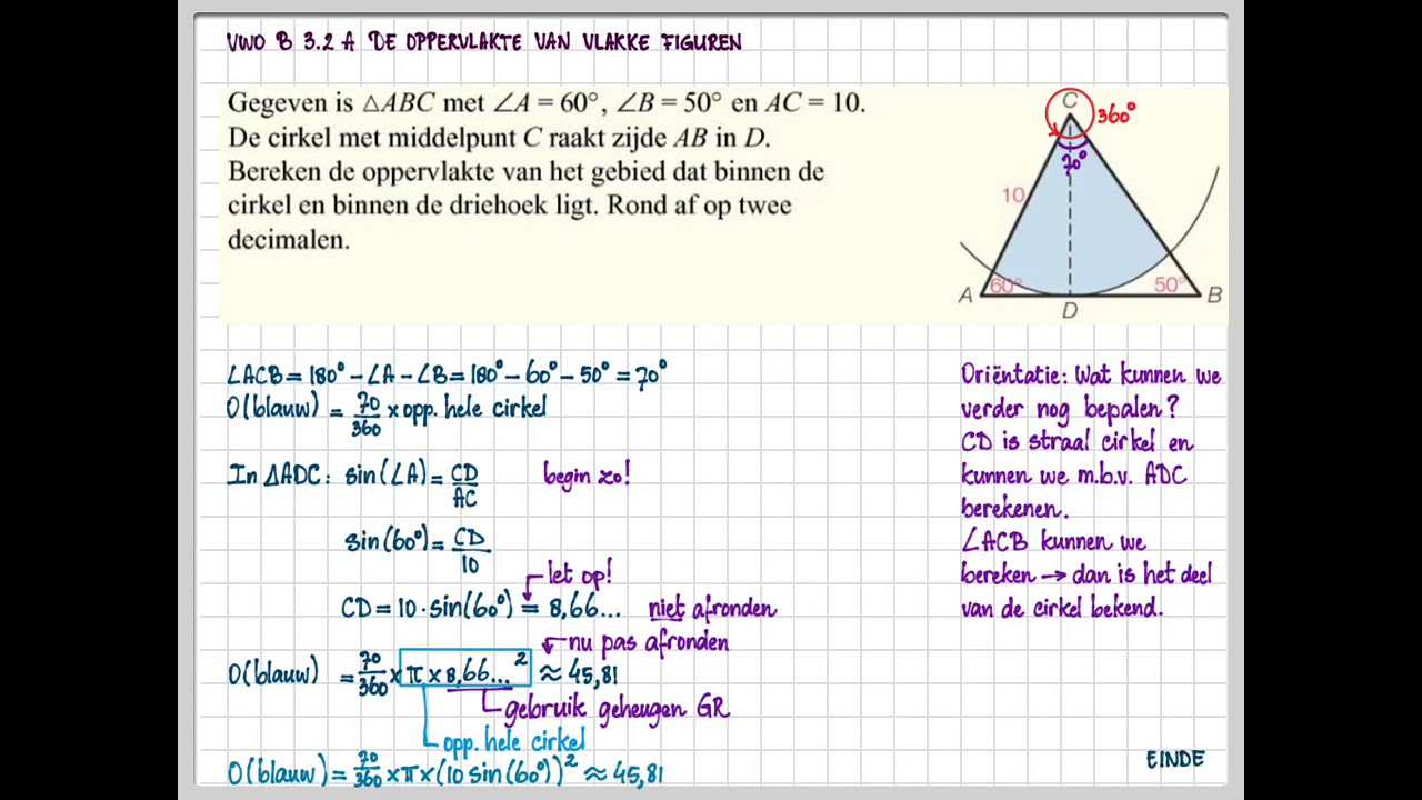 vwo B 3.2 A De oppervlakte van vlakke figuren