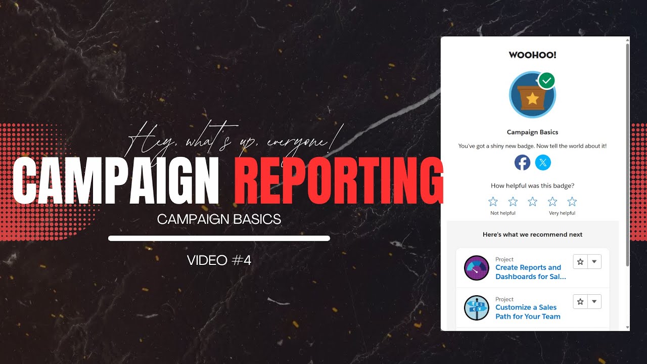 Campaign reporting Salesforce Trailhead 📈 Track Campaign Influence in Salesforce