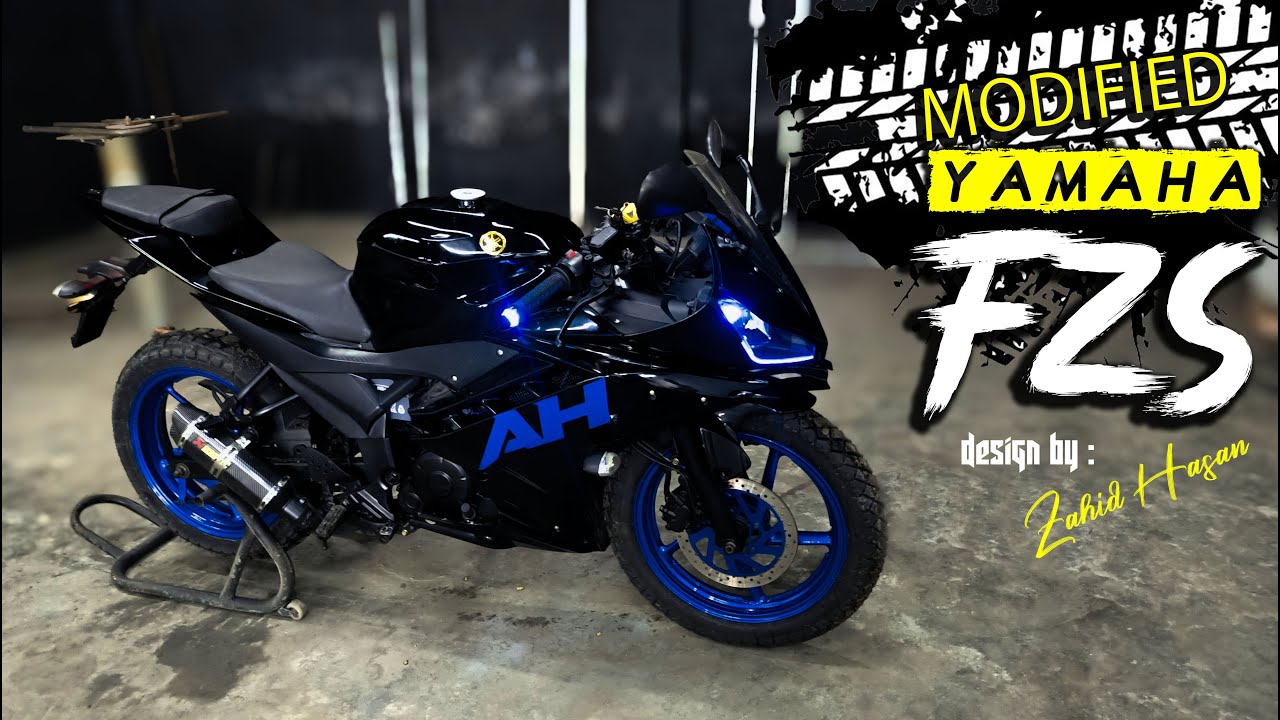 Modified YAMAHA FZS ( fz 150cc bike modified to R15 v2 style ) @Bike Parlour