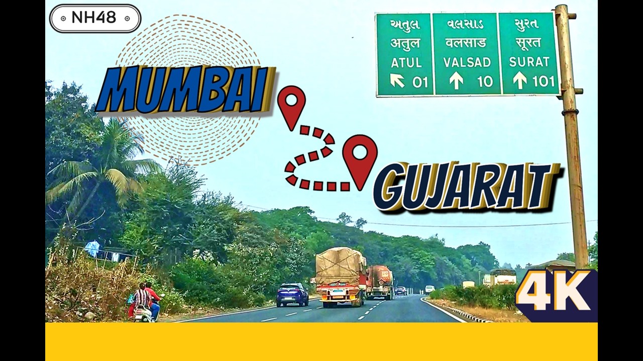 Maharashtra to Gujarat | NH48 Road Trip 2026 : India Highway Drive 4K