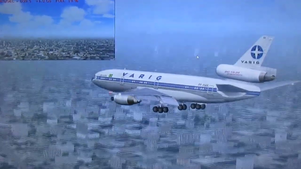 VARIG DC-10 LANDING AT LOS ANGELES FROM TOKYO AS RG835 Tokyo-Los Angeles-SP-Rio