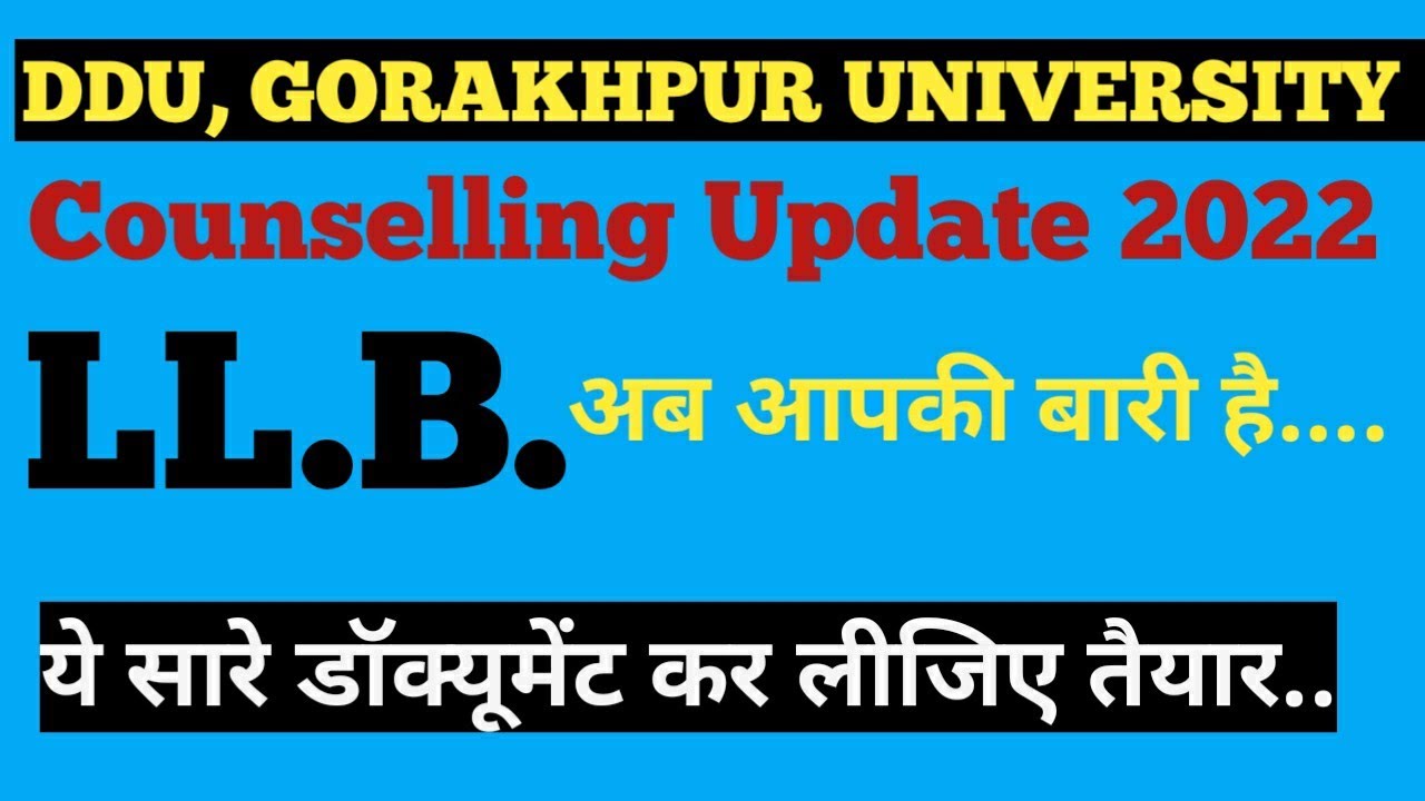 DDU, COUNSELLING UPDATE 2022, LL.B. IMPORTANT DOCUMENTS....