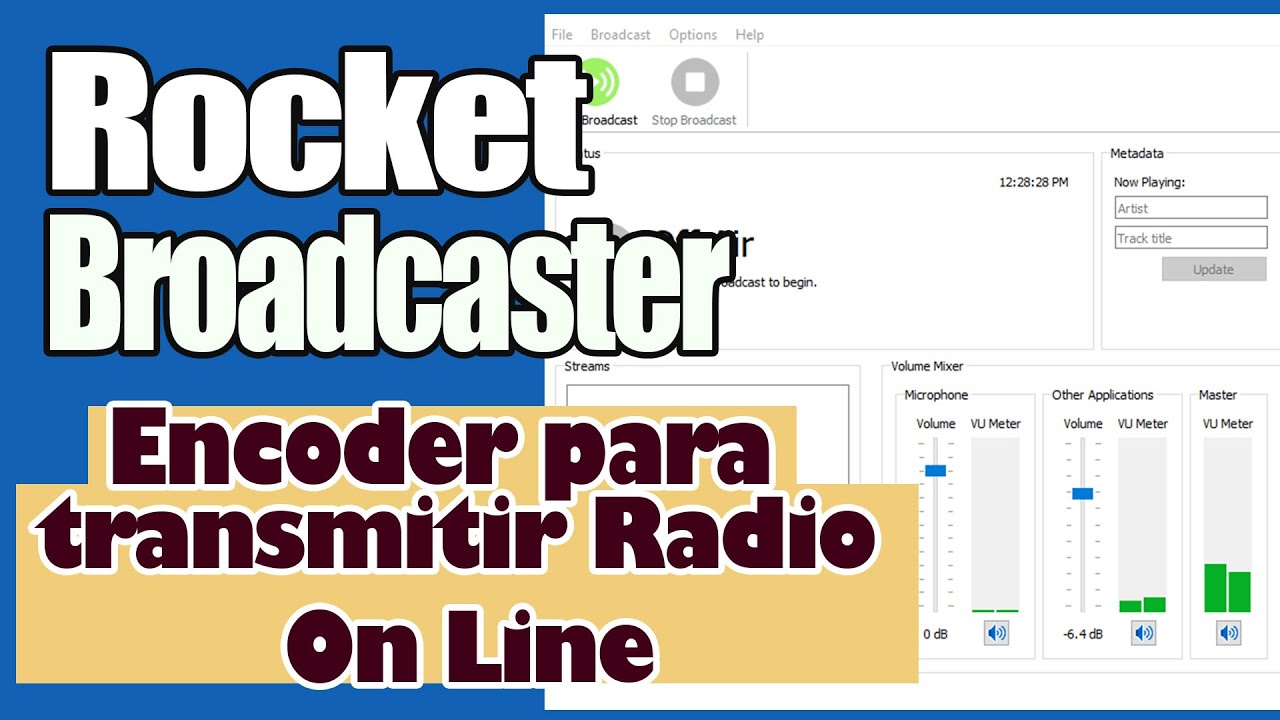 ROCKET BROADCASTER:ENCODER PARA TRANSMITIR RADIO ON LINE (DESCARGA E INSTALA GRATIS)