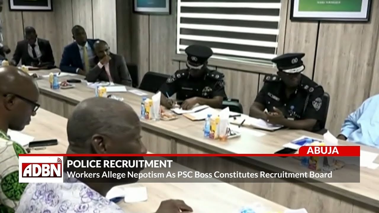 CHAIRMAN OF THE POLICE SERVICE COMMISSION INAUGURATED AN ELEVEN-MAN POLICE RECRUITMENT BOARD.